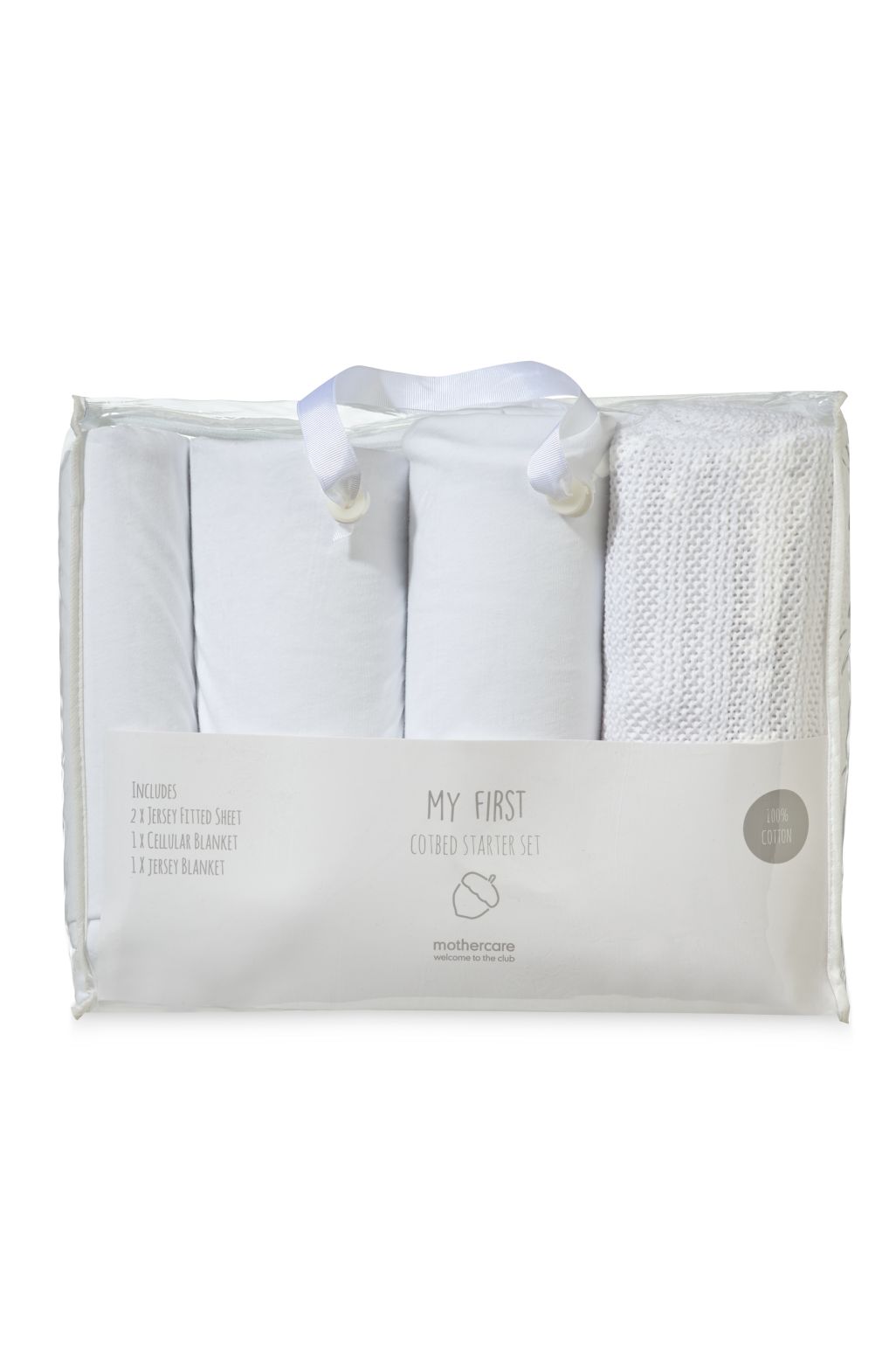mothercare cot bed starter set - white