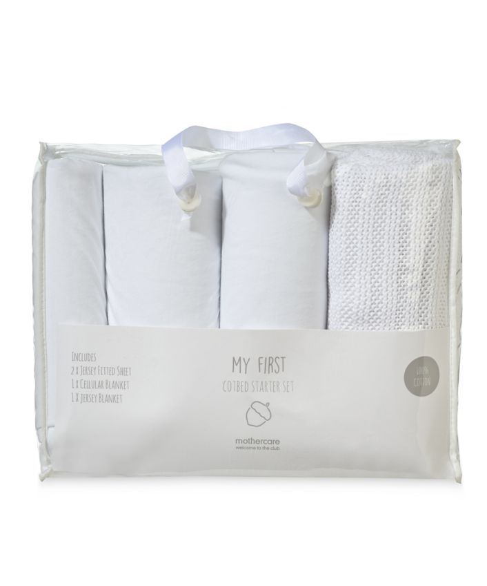 mothercare starter set για κούνια-μονό κρεβάτι - λευκό 