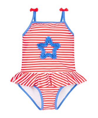 Stripy Star Frill Swimsuit | swimwear | Mothercare