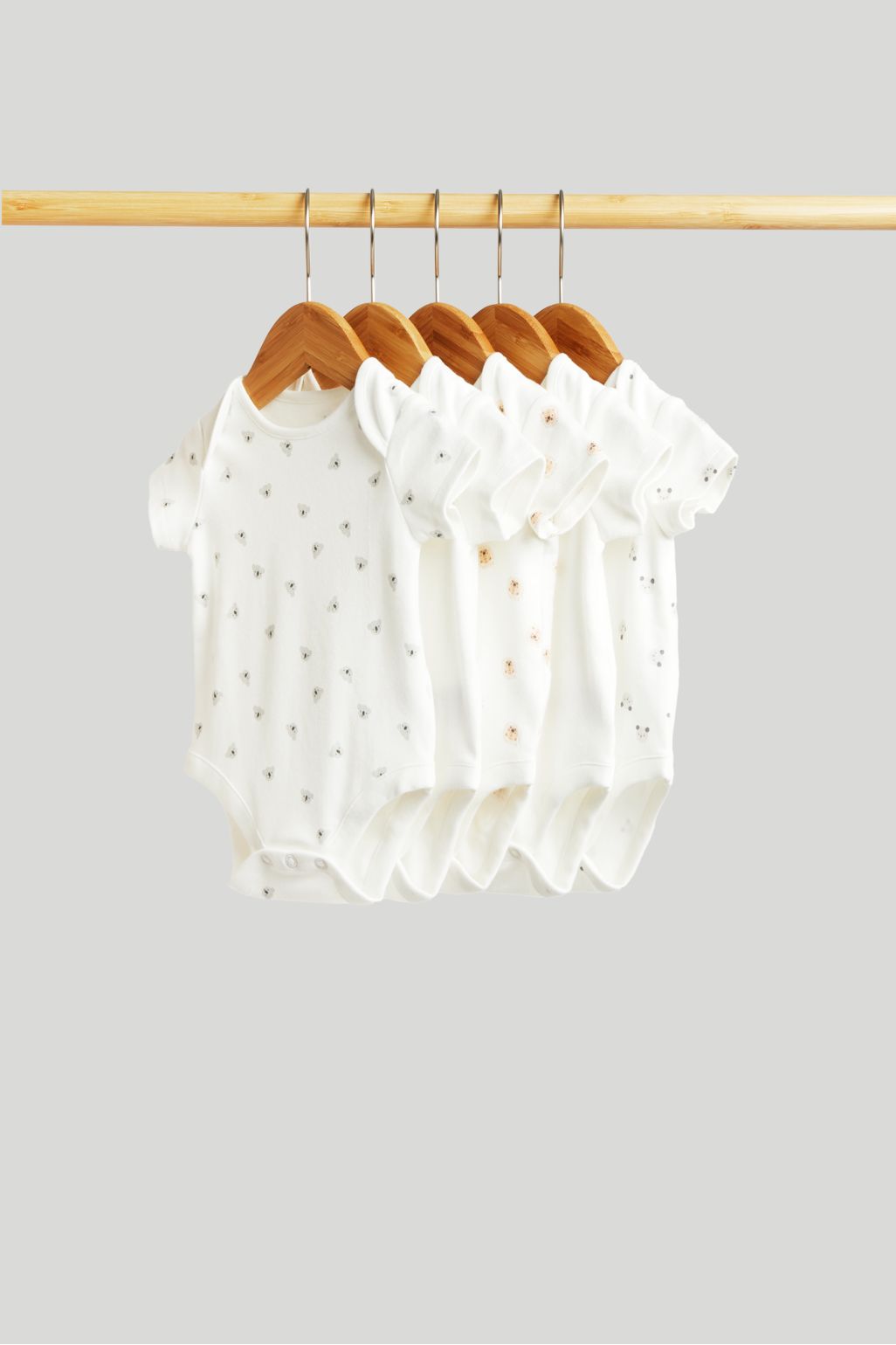 Set de Body-uri cu Mâneci Scurte - Animale - Pachet de 5 bucăți