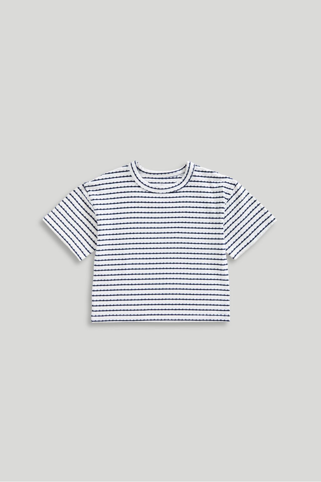 Top cu Dungi Albastre Bubble