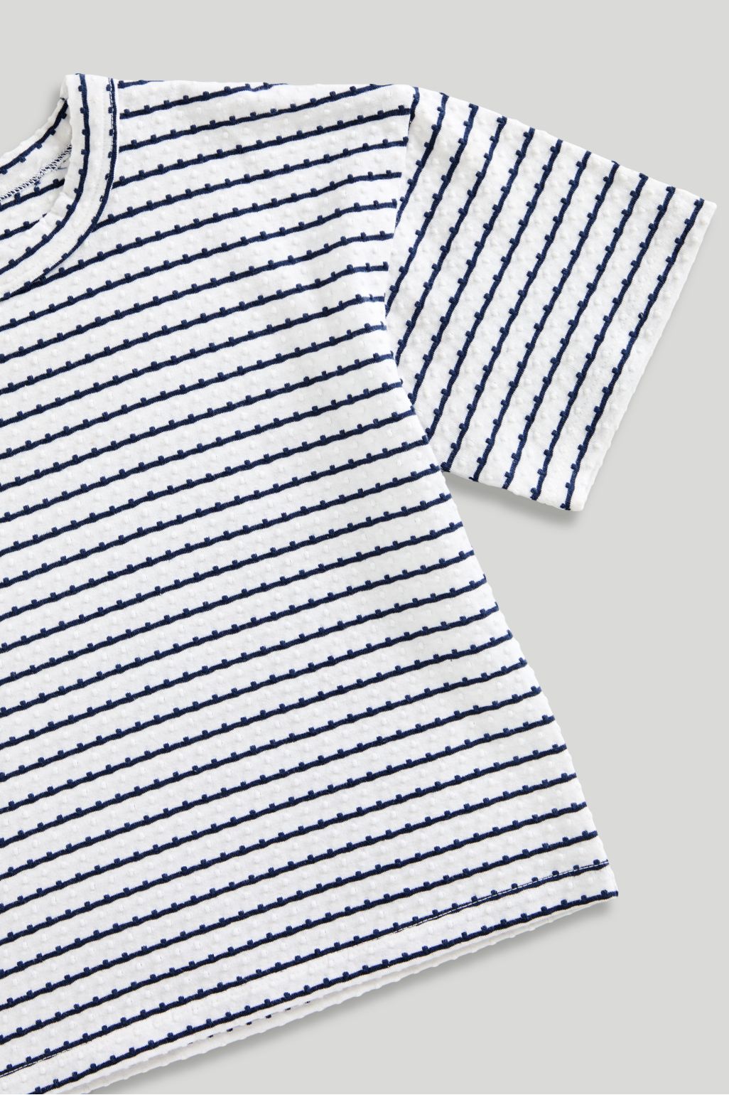 Top cu Dungi Albastre Bubble