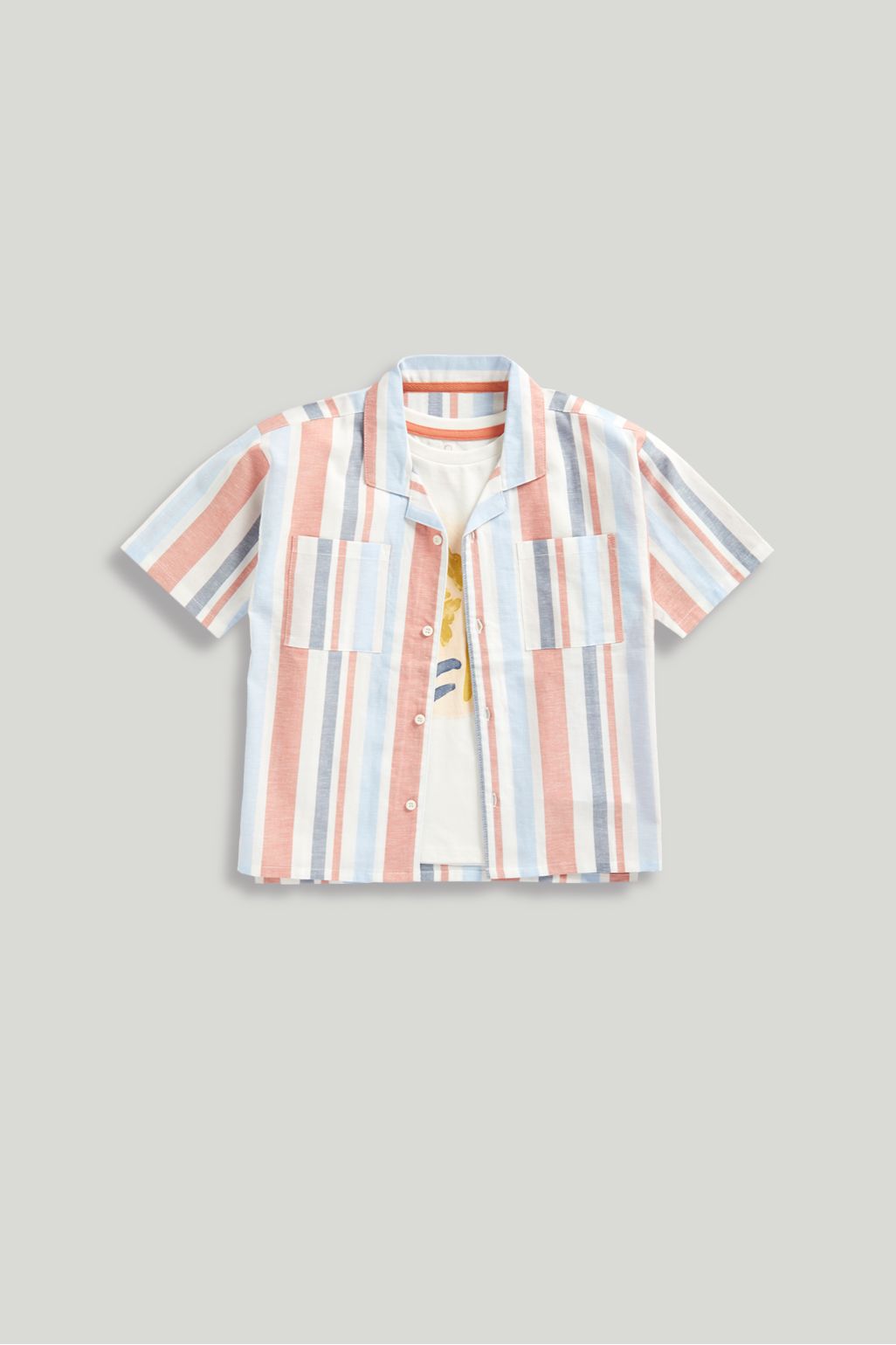 Set Cămașă și Tricou în Dungi