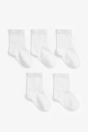 Mothercare White Ankle Socks - 5 Pack