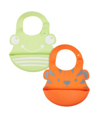 Mothercare Silicone Toddler Crumbcatcher Bibs - 2 Pack