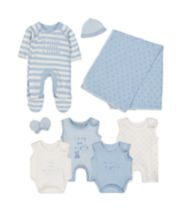 Mothercare Blue Premature Baby Eight-Piece Set