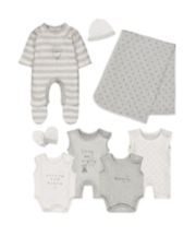 Mothercare Grey Premature Baby Eight-Piece Set