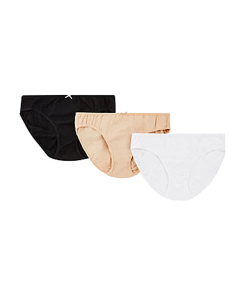 Mothercare Nude, Black And White Maternity Mini Briefs - 3 Pack