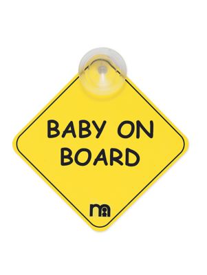 Mothercare Baby On Board Sign - Yellow