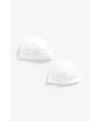 Mothercare My First White Hats - 2 Pack