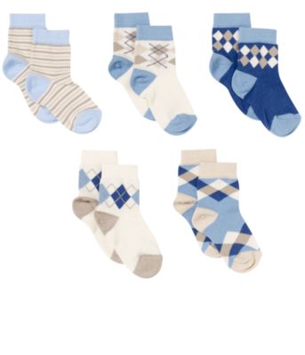 Mothercare Baby Argyle Print Socks   5 Pack