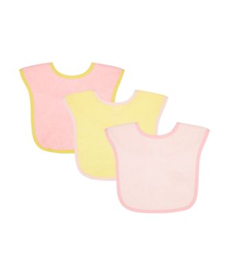 Mothercare Toddler Towelling Pink Bibs - 3 Pack