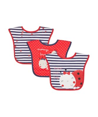Mothercare Toddler Bibs Lady Bug - 3 Pack