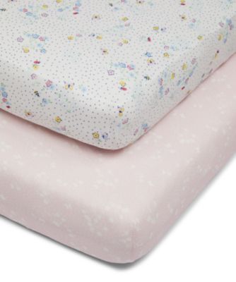 Mothercare Spring Flower Fitted Cot Sheets - 2pk