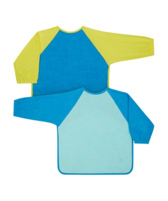 Mothercare Toddler Towelling Blue Coveralls - 2 Pack