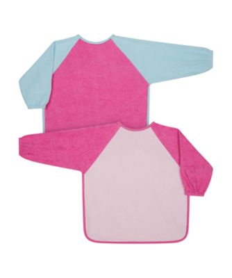 Mothercare Toddler Towelling Pink Coveralls - 2 Pack