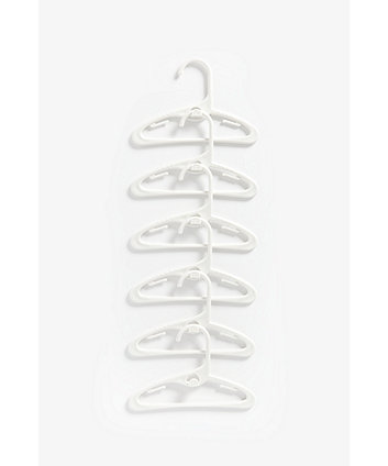 Mothercare White Baby Hangers - 6 Pack