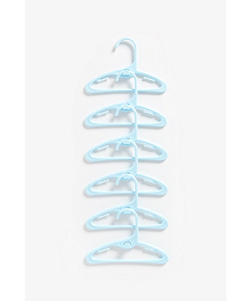 Mothercare Blue Baby Hangers - 6 Pack