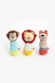 Mothercare Into The Wild Rattles - 3 Pack