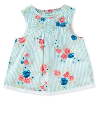 Mothercare Striped and Floral Blouse   tops   Mothercare