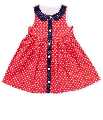 Mothercare Red Heart Printed Dress