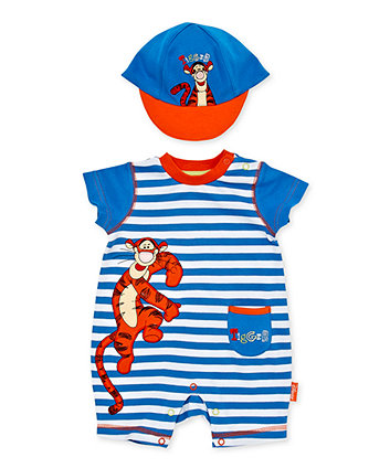 Mothercare Boys Tigger Romper And Hat   character shop   Mothercare
