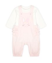 Mothercare My First Bunny Dungarees And Bodysuit