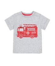 Mothercare Grey Foil Fire Engine T-Shirt