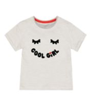 Mothercare Grey Stripe Cool Girl T-Shirt
