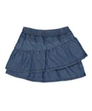Mothercare Blue Chambray Tiered Skirt