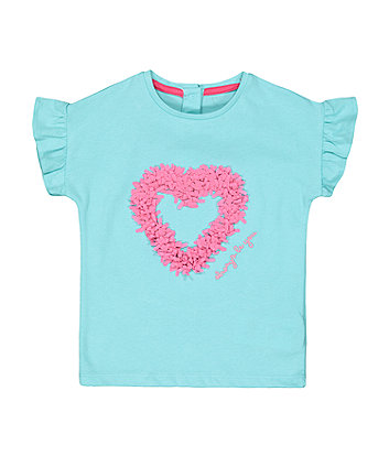 Mothercare Green Heart T-Shirt