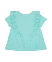 Mothercare Turquoise Broderie Blouse