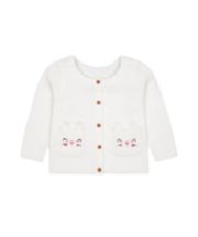 Mothercare White Character Pocket Cardigan