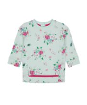 Mothercare Turquoise Floral Sweat Top