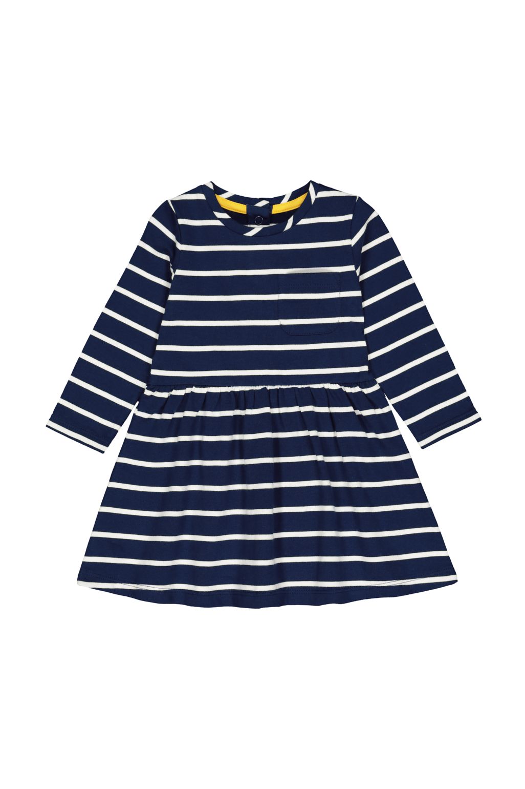 rochie din jerse cu dungi bleumarin