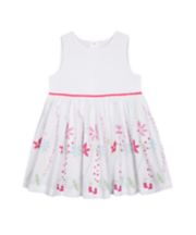 Mothercare White Border-Print Dress