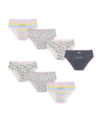 Mothercare Days Of The Week Zebra Briefs - 7 Pack