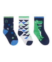 Mothercare Dino Socks - 3 Pack