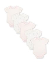 Mothercare My First Bunny Bodysuits - 5 Pack