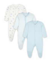 Mothercare My First Safari Sleepsuits - 3 pack
