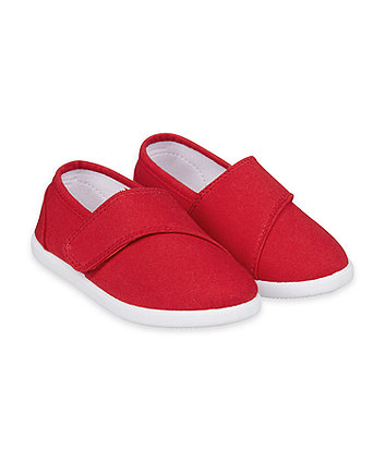 Mothercare Red Canvas Pumps