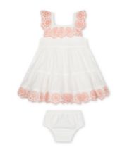 Mothercare White Dobby Dress And Knickers Set