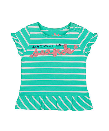 Mothercare Green Striped Seaside T-Shirt