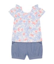 Mothercare Butterfly Blouse And Shorts Set