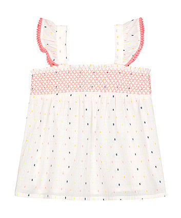 Mothercare Pink Neon Dobby Blouse