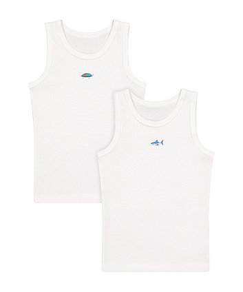 Mothercare Girls EX Mothercare Vests/Cami Vests 2 Pack 1 to 8 Years FREE POSTAGE 