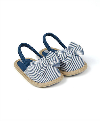 Mothercare Blue Striped Sandals
