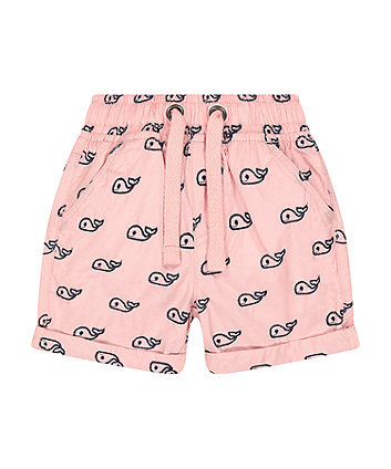 Mothercare Pink Whale Poplin Shorts