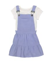 Mothercare Blue Pinny Dress And T-Shirt Set