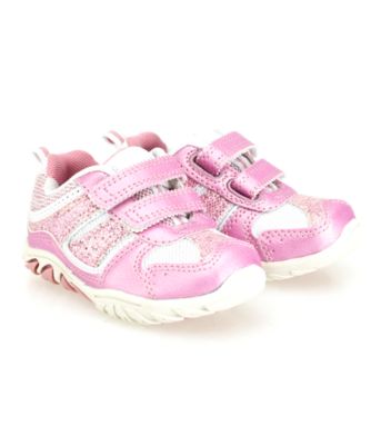 Mothercare Pink Sparkle Trainers   sport & canvas   Mothercare